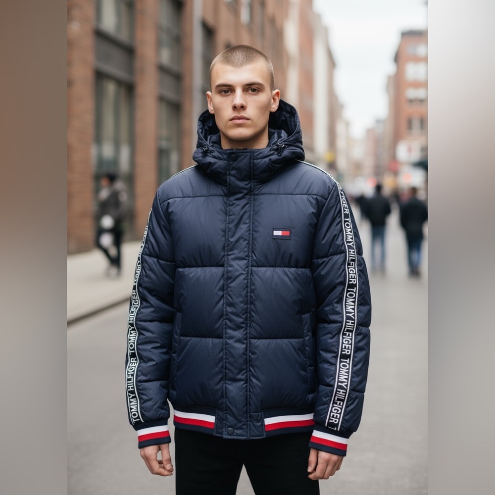 Tommy Hilfiger men’s puffer jacket navy M